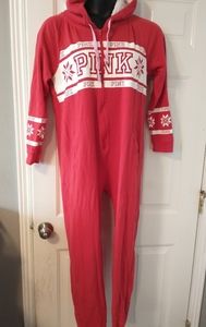 Women's PINK onesie pajamas